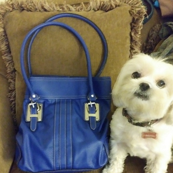 Royal blue chaps tote - Picture 6 of 8